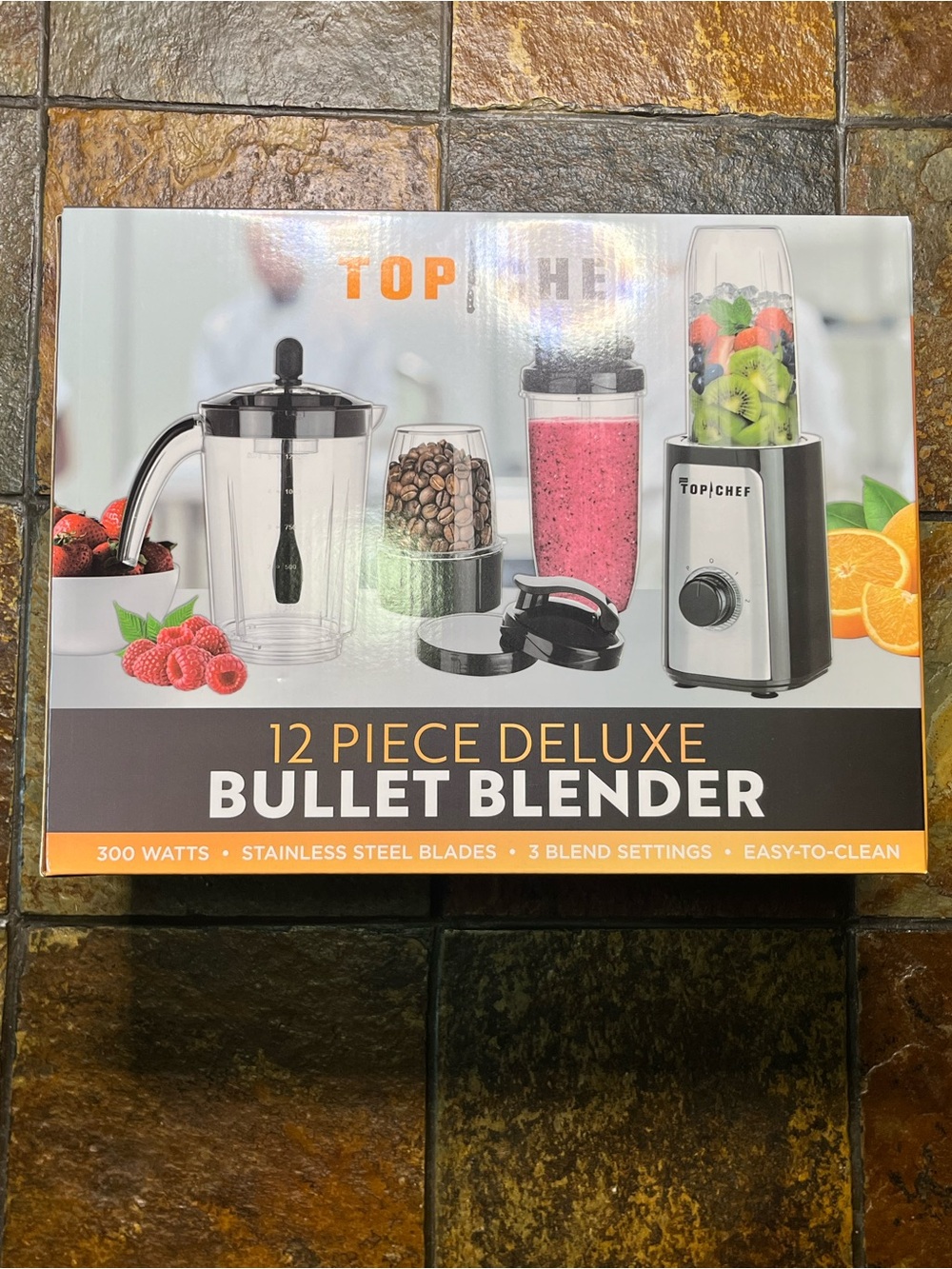 Bravo Top Chef 12-Piece Deluxe Bullet Blender - Silver/Black